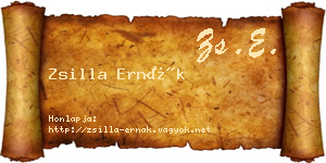 Zsilla Ernák névjegykártya